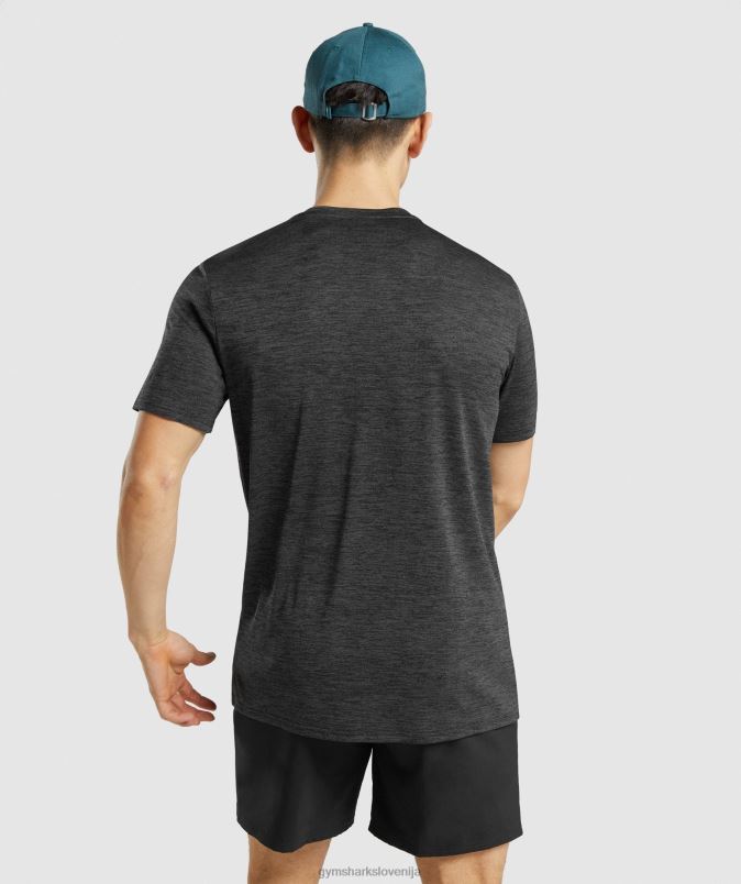 prihod marl majica s kratkimi rokavi moškiGymshark Črna J00L2612