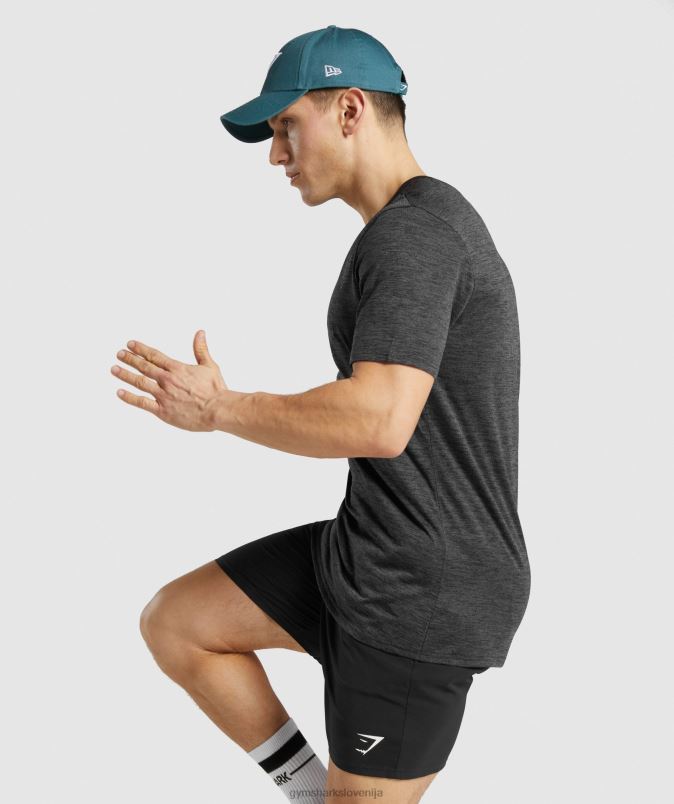 prihod marl majica s kratkimi rokavi moškiGymshark Črna J00L2612