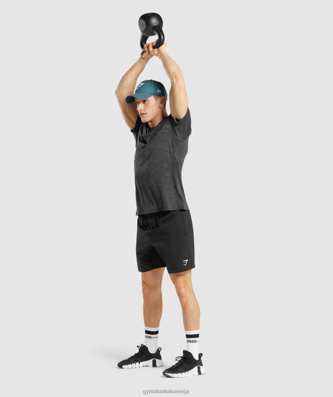 prihod marl majica s kratkimi rokavi moškiGymshark Črna J00L2612