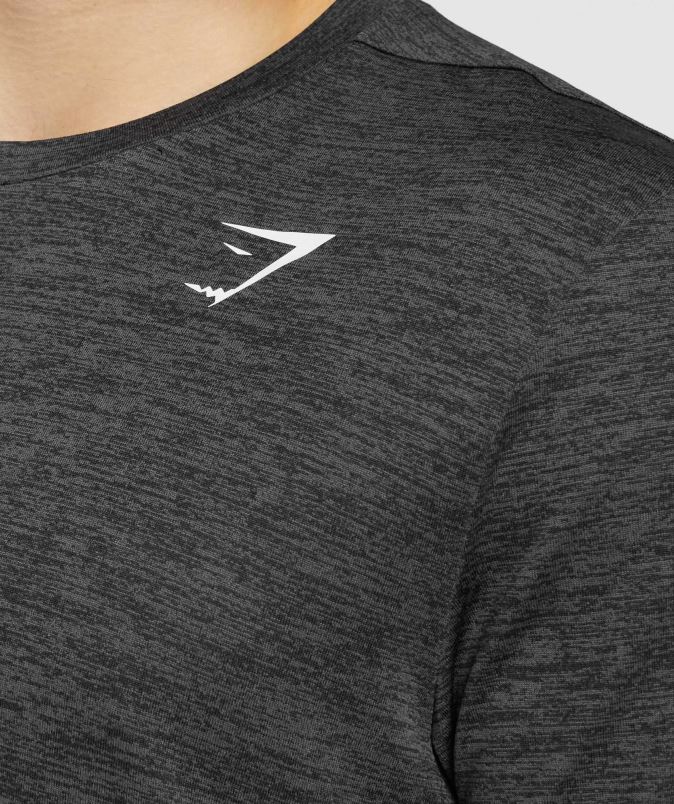 prihod marl majica s kratkimi rokavi moškiGymshark Črna J00L2612