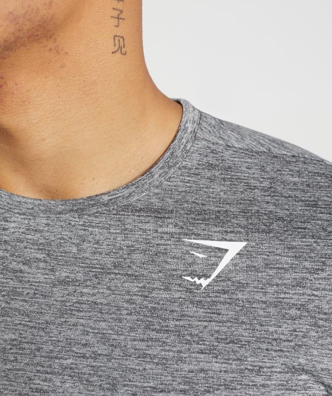 prihod marl majica s kratkimi rokavi moškiGymshark silhueta siva/svetlo sivi lapor J00L2660