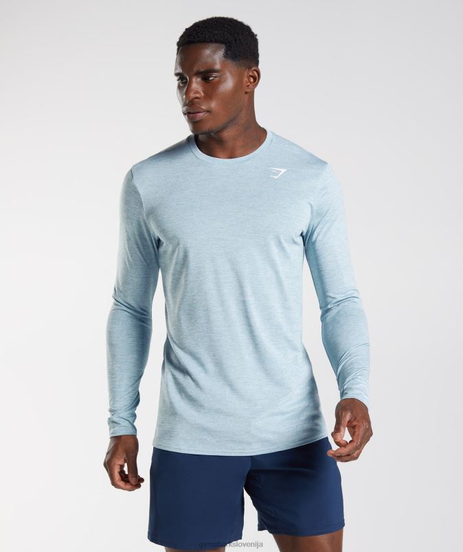 prihod marl majica z dolgimi rokavi moškiGymshark ledeno modri/ledeno modri lapor J00L2730