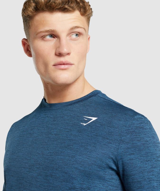 prihod marl majica z dolgimi rokavi moškiGymshark mornarski lapor J00L2755