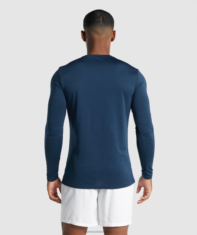 prispela grafična majica z dolgimi rokavi moškiGymshark mornarica J00L2669
