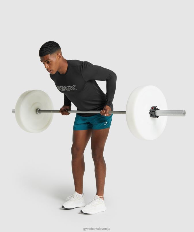 prispela grafična majica z dolgimi rokavi moškiGymshark Črna J00L2717