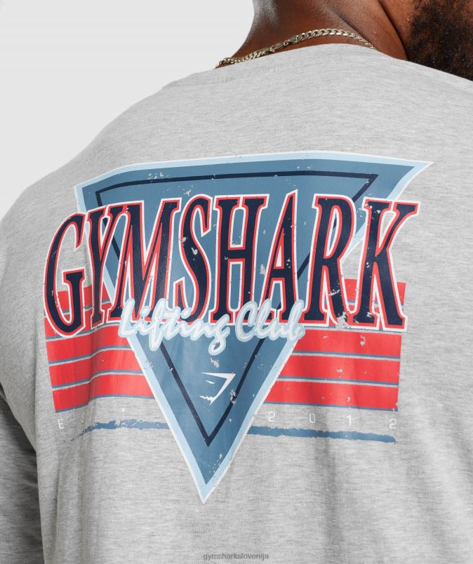 retrowave crop majica s kratkimi rokavi moškiGymshark svetlo sivi jedrni lapor J00L2588