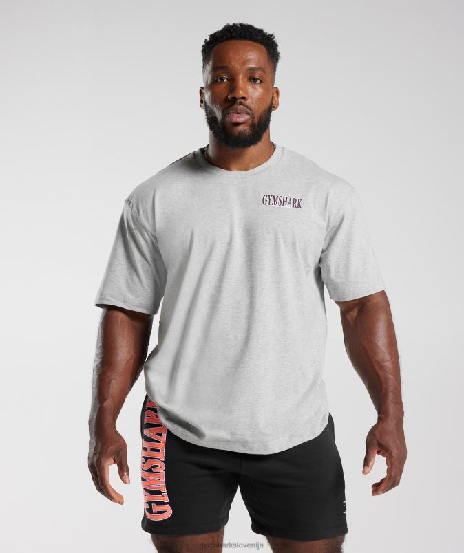 retrowave oversized t-shirt moškiGymshark svetlo sivi jedrni lapor J00L2587