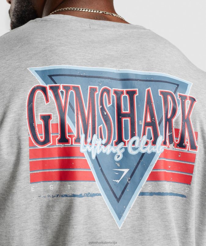 retrowave oversized t-shirt moškiGymshark svetlo sivi jedrni lapor J00L2587