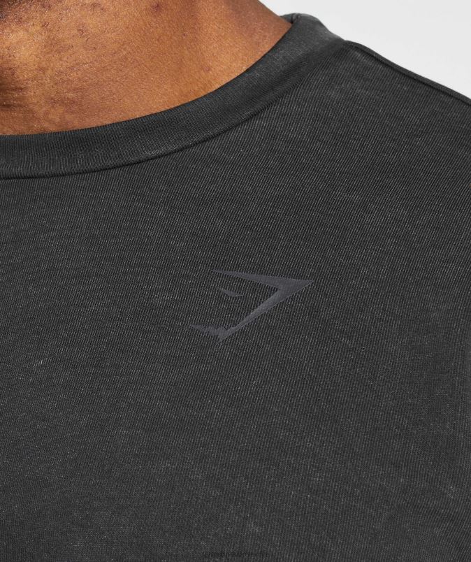 strojno oprana majica s kratkimi rokavi moškiGymshark Črna J00L2741