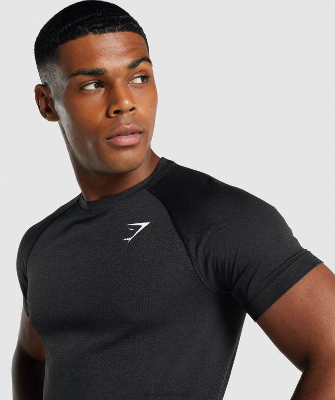 vitalna lahka brezšivna majica s kratkimi rokavi moškiGymshark črni lapor J00L2709