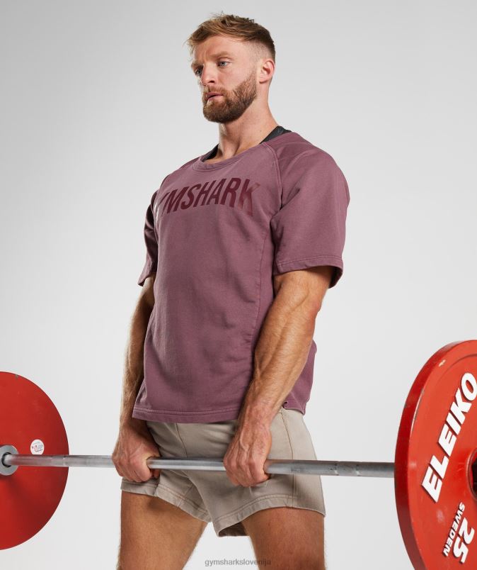 zgornja stran iz prane krpe moškiGymshark češnjevo rjava J00L2617