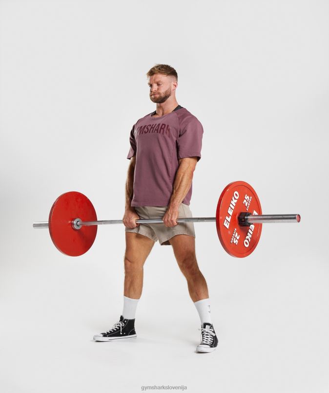 zgornja stran iz prane krpe moškiGymshark češnjevo rjava J00L2617