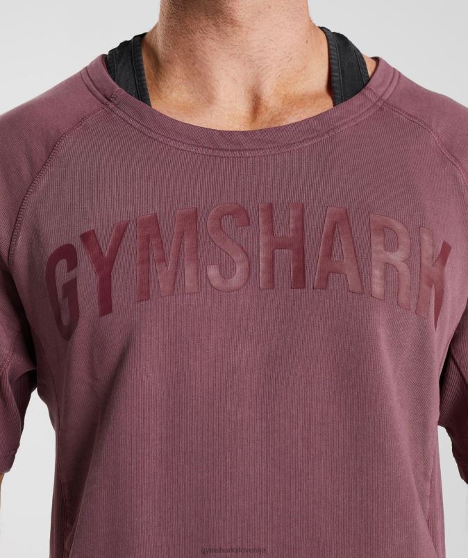 zgornja stran iz prane krpe moškiGymshark češnjevo rjava J00L2617