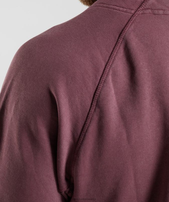 zgornja stran iz prane krpe moškiGymshark češnjevo rjava J00L2617