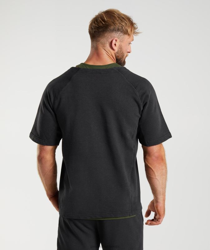 zgornja stran iz prane krpe moškiGymshark Črna J00L2659