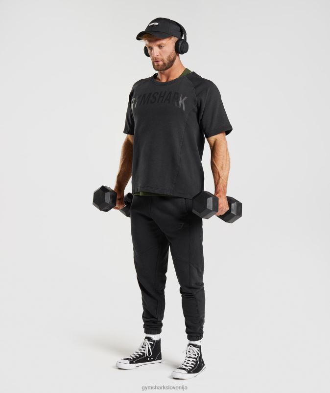 zgornja stran iz prane krpe moškiGymshark Črna J00L2659