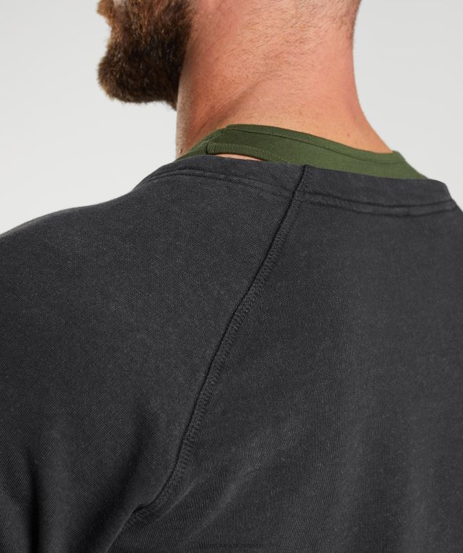 zgornja stran iz prane krpe moškiGymshark Črna J00L2659