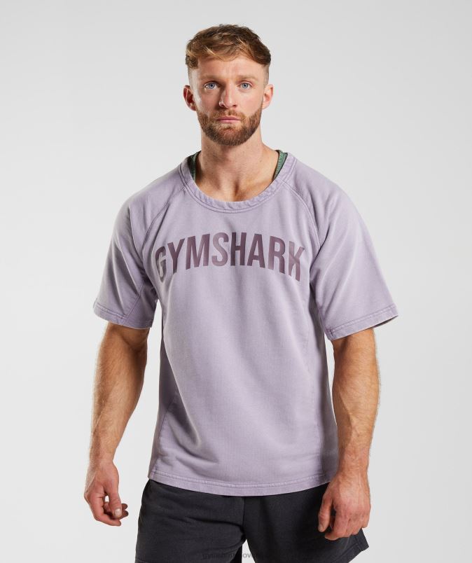 zgornja stran iz prane krpe moškiGymshark zasenčena lila J00L2723