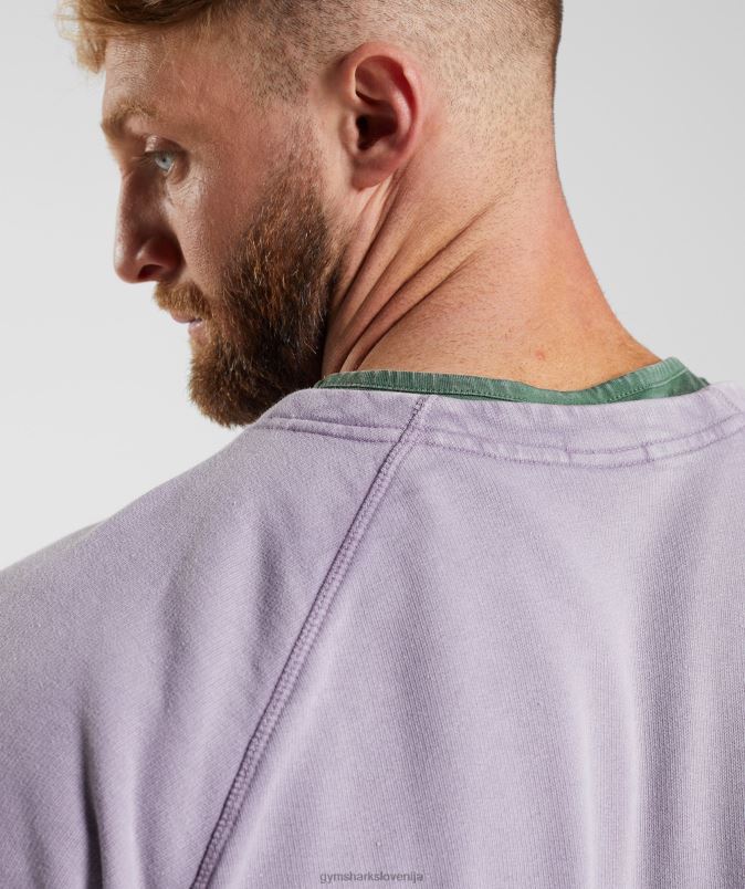 zgornja stran iz prane krpe moškiGymshark zasenčena lila J00L2723