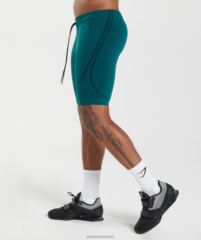 315 brezšivne 1/2 kratke hlače moškiGymshark zimsko modra/črna J00L21038