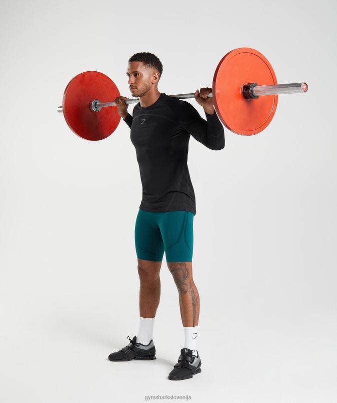 315 brezšivne 1/2 kratke hlače moškiGymshark zimsko modra/črna J00L21038