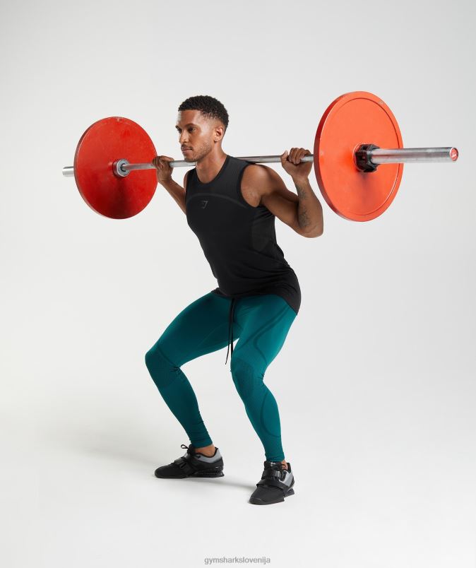 315 brezšivne hlačne nogavice moškiGymshark zimsko modra/črna J00L21040