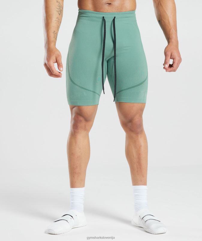 315 brezšivne kratke hlače moškiGymshark črnilo modro/draguljasto zelena J00L21034