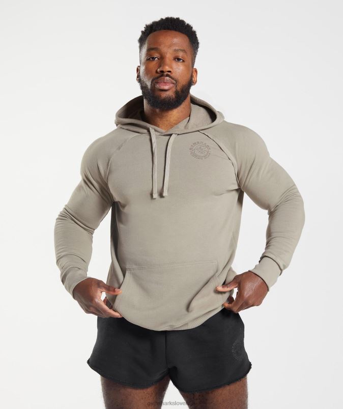 legacy pulover s kapuco moškiGymshark ekru rjava J00L2854