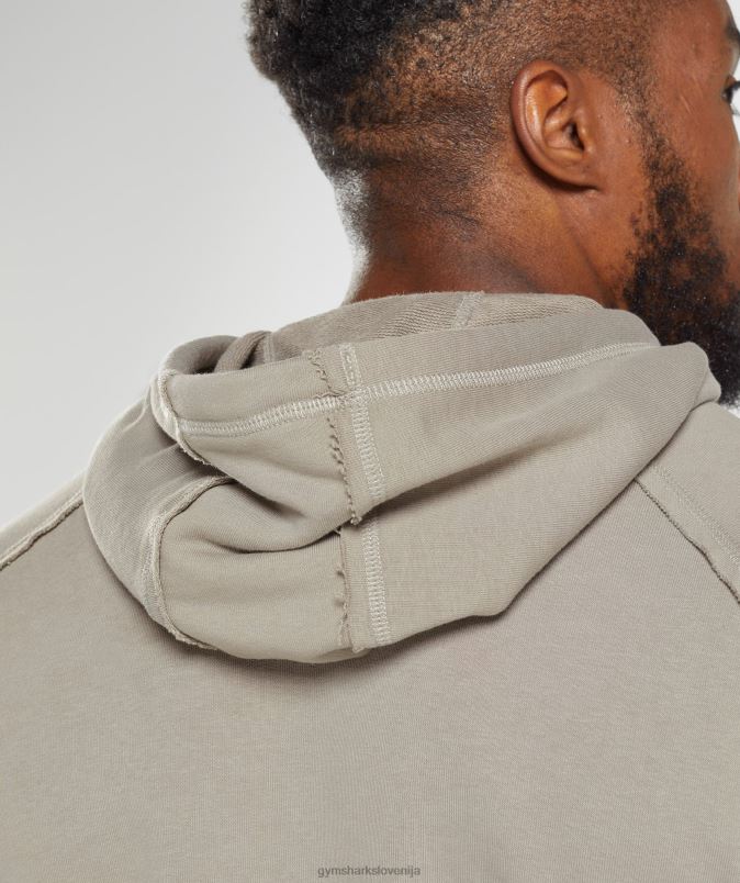legacy pulover s kapuco moškiGymshark ekru rjava J00L2854