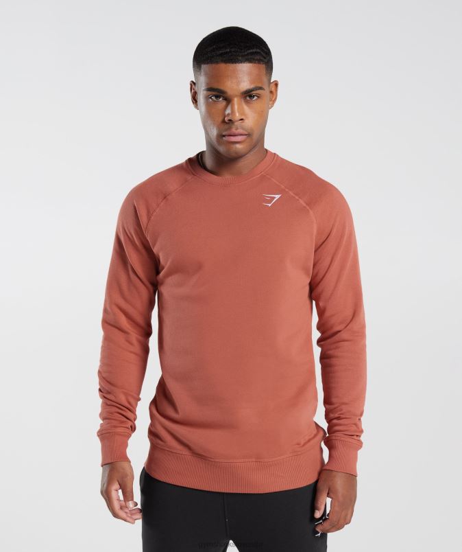 majica z grbom moškiGymshark kaki rdeči J00L21053