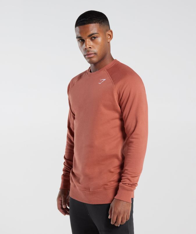 majica z grbom moškiGymshark kaki rdeči J00L21053