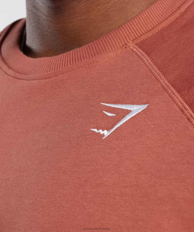 majica z grbom moškiGymshark kaki rdeči J00L21053