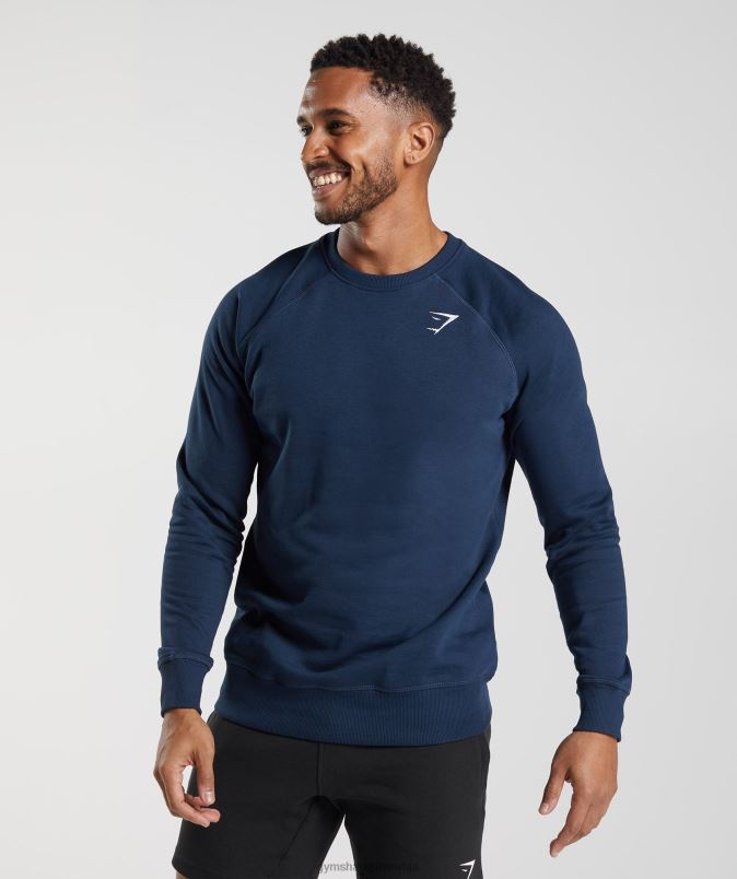 majica z grbom moškiGymshark mornarica J00L2814