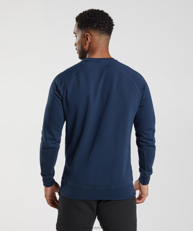 majica z grbom moškiGymshark mornarica J00L2814