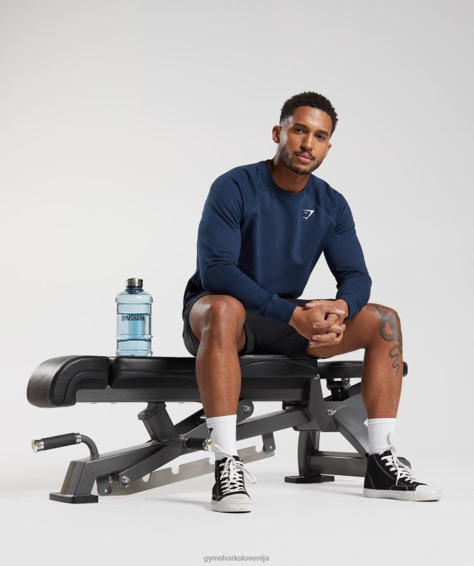 majica z grbom moškiGymshark mornarica J00L2814