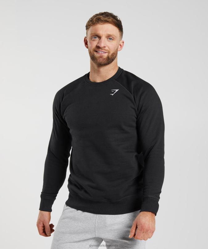 majica z grbom moškiGymshark Črna J00L2787
