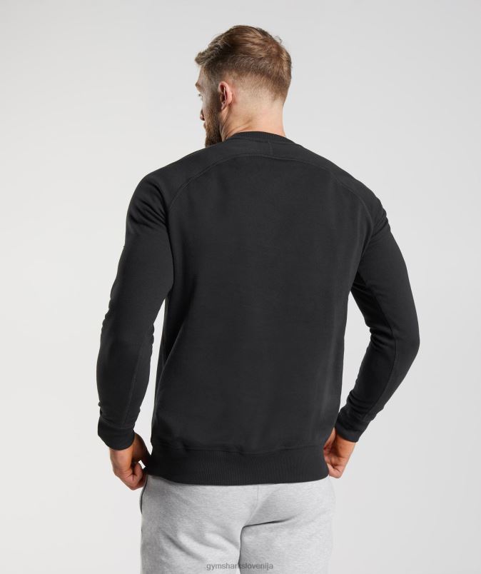 majica z grbom moškiGymshark Črna J00L2787
