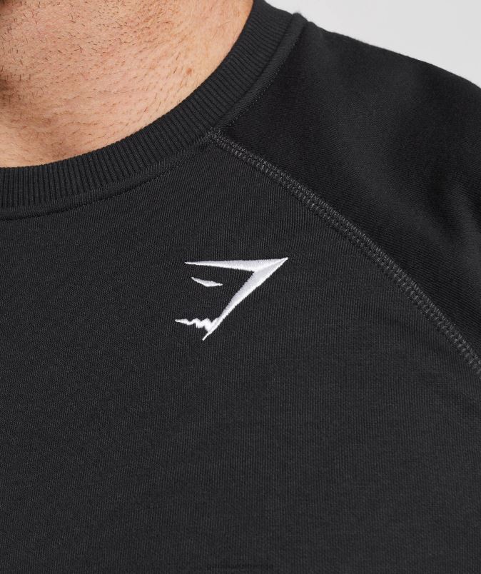 majica z grbom moškiGymshark Črna J00L2787