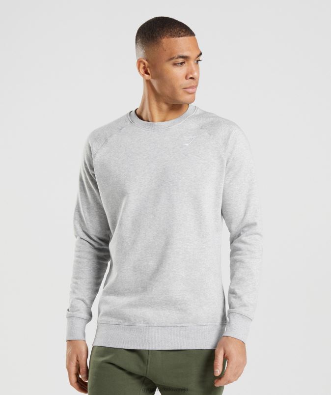majica z grbom moškiGymshark svetlo sivi lapor J00L21055