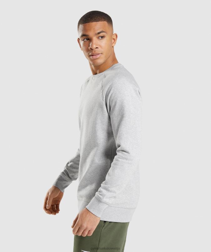 majica z grbom moškiGymshark svetlo sivi lapor J00L21055
