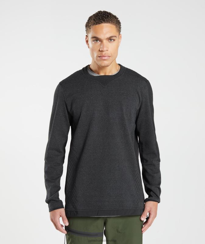 ponovno prevzeti posadko moškiGymshark črni lapor J00L2830