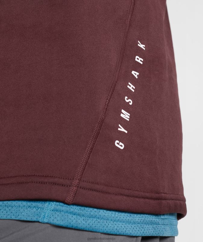 športna 1/4 zadrga moškiGymshark pečen maron J00L2822