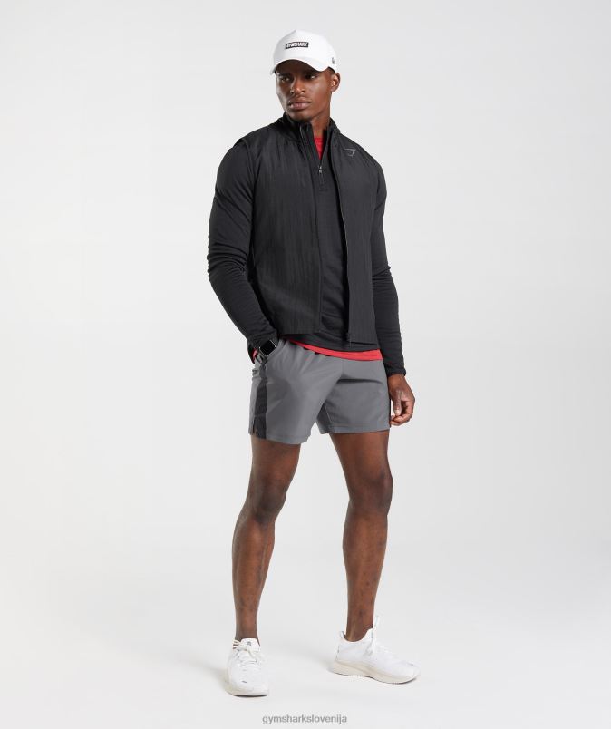 športna 1/4 zadrga moškiGymshark Črna J00L2791