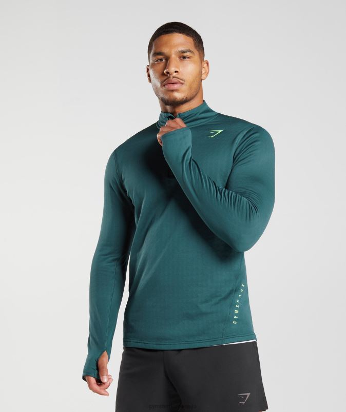športna 1/4 zadrga moškiGymshark zimska modrica J00L2815