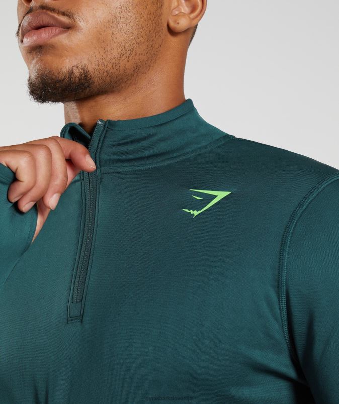 športna 1/4 zadrga moškiGymshark zimska modrica J00L2815