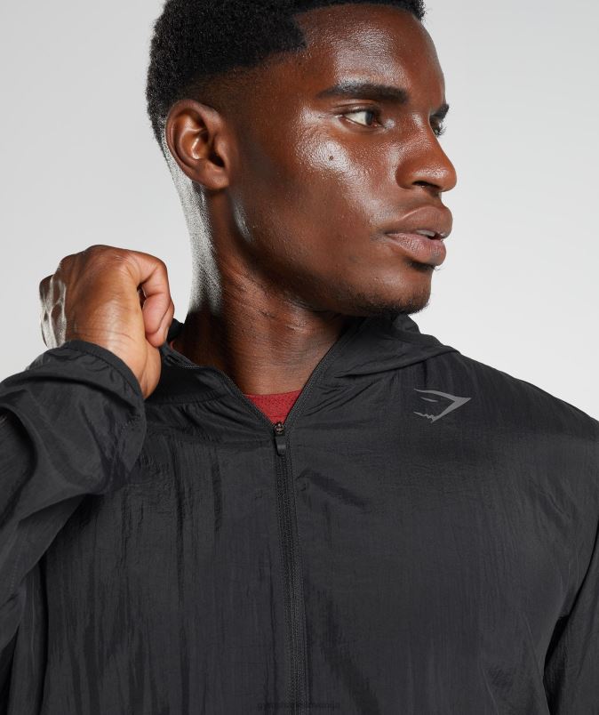 športna vetrovka moškiGymshark Črna J00L2831
