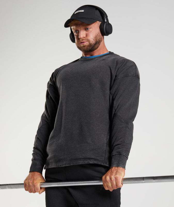 power washed crew moškiGymshark Črna J00L2851