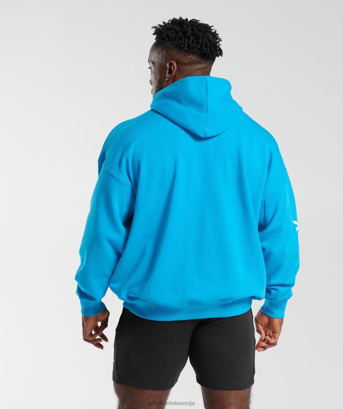 pulover s kapuco moškiGymshark električno modra J00L2880