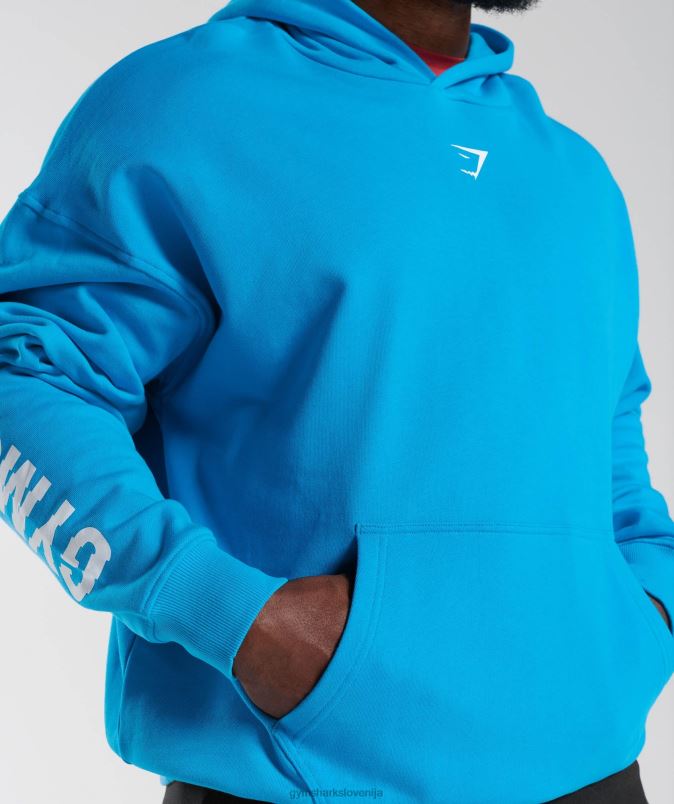 pulover s kapuco moškiGymshark električno modra J00L2880