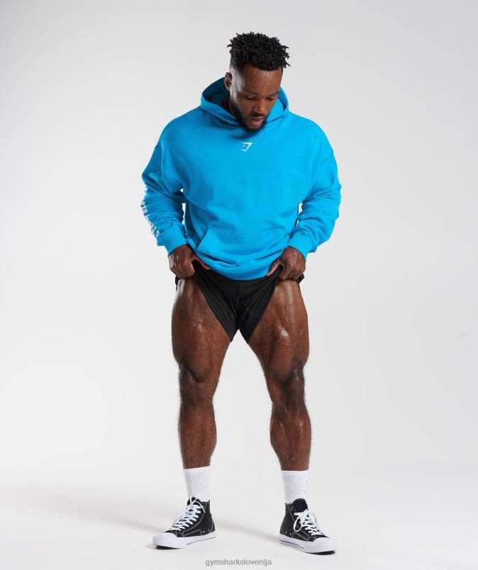 pulover s kapuco moškiGymshark električno modra J00L2880